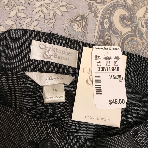 Christopher and Banks Black Stretch Pants Size 14 - Picture 5 of 8
